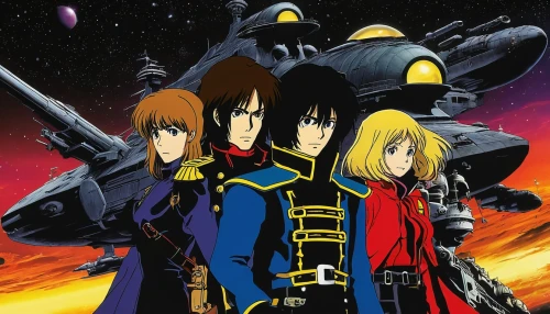 geass,harlock,athrun,gunbuster,trigun,fafner,robotech,dragon slayers,duelists,alteon,deathstars,escaflowne,toonami,nomura,duelist,xenogears,aquarion,gurren,swordsmen,mysterians,Illustration,Japanese style,Japanese Style 05