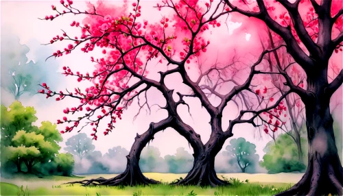 watercolor tree,cherry trees,watercolor background,nature background,cherry tree,autumn background,landscape background,painted tree,background vector,red tree,springtime background,japanese sakura background,cartoon video game background,spring background,sakura background,autumn tree,cherry blossom tree,autumn trees,sakura trees,forest background,Illustration,Realistic Fantasy,Realistic Fantasy 47