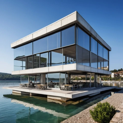 house by the water,cubic house,cube stilt houses,house with lake,modern architecture,cube house,modern house,cantilevered,swiss house,cantilever,mirror house,dunes house,house of the sea,glass facade,cantilevers,houseboat,oticon,lake zurich,luxury property,deckhouse,Photography,General,Realistic