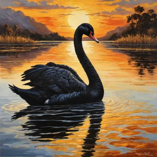 swan on the lake,mourning swan,constellation swan,swan,swan lake,black swan,swan pair,the head of the swan,pelican,young swan,cisne,white swan,trumpet of the swan,cygnet,swans,swan cub,swansong,swanning,swan chick,canadian swans,Art,Classical Oil Painting,Classical Oil Painting 01