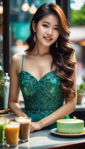 vietnamese,vietnamese woman,green dress,asian woman,barista,cheongsam,woman at cafe,miss vietnam,korean,foodgoddess,yunjin,in green,asian girl,korean cuisine,yifei,phuquy,japanese woman,thai dessert,suzy,soju,Photography,General,Realistic