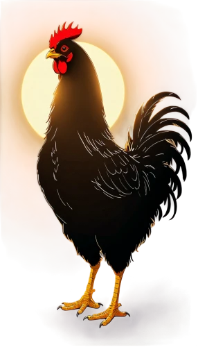 portrait of a hen,junglefowl,cockerel,hen,bantam,leghorn,pullet,phoenix rooster,chook,the hen,henpecked,vintage rooster,landfowl,polish chicken,coq,rooster,poussaint,cluck,chicken bird,domestic chicken,Illustration,American Style,American Style 13