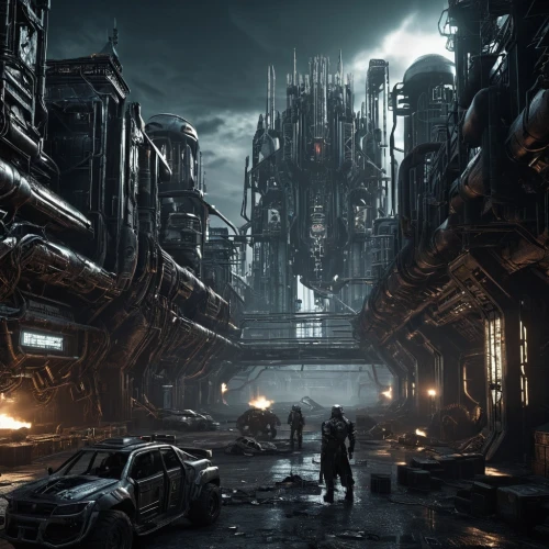 undercity,imperialis,arktika,dishonored,varsavsky,eidos,levski,jablonsky,cosmodrome,destroyed city,black city,cryengine,hawken,coldharbour,undermountain,troshev,arkham,primordia,crytek,arcology,Conceptual Art,Sci-Fi,Sci-Fi 09