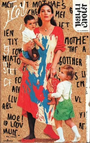 the mother and children,mother with children,mother kiss,cd cover,mother and children,motherless,motherhood,rockwell,mother,mothering,kitaj,mothers day,mothersbaugh,mother's day,mca,digipak,mothers,tmbg,mothered,momus,Illustration,Paper based,Paper Based 12