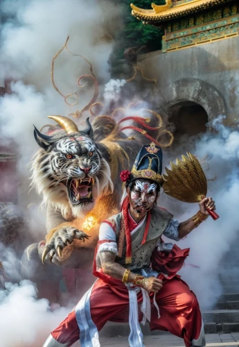 barongsai,wukong,rakshasa,benzaiten,vajrapani,sanzang,raijin,jokhang,qibao,shanghai disney,nyepi,heruka,yokai,daojin,vajrayana,qilin,drakpa,hanbei,monkey god,wuhuan