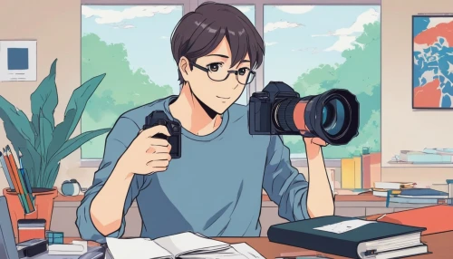 animator,camera illustration,hosoda,anime cartoon,toshihiko,hirotaka,soichiro,animating,chomet,sosuke,hikikomori,genroku,toshiyuki,anime 3d,tezuka,animators,hideo,cyprien,shinichiro,documentarian,Illustration,Japanese style,Japanese Style 06