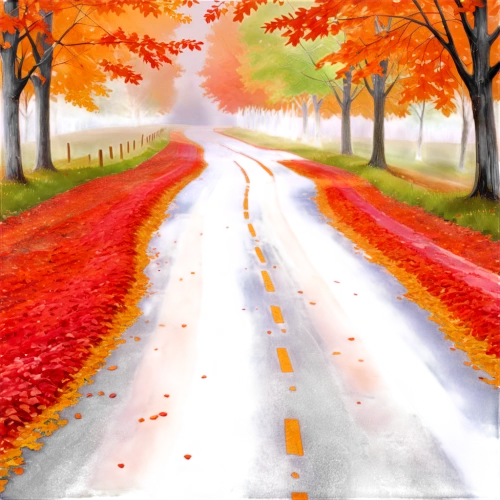 autumn background,autumn scenery,cartoon video game background,autumn landscape,racing road,asphalt road,maple road,autumn day,autumn walk,fall landscape,road,autumn idyll,forest road,the autumn,autumn,autumn season,autumn morning,one autumn afternoon,autumn theme,just autumn,Illustration,Vector,Vector 07