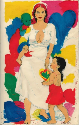 breastfeed,breastfeeding,wesselmann,breastfed,pop art woman,colescott,postnatal,maternity,cool pop art,motherhood,modern pop art,catalfamo,botero,pregnant woman,chicanas,girl with cereal bowl,greeting card,pop art,mother with children,stepmother,Illustration,Paper based,Paper Based 12