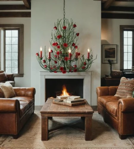 christmas fireplace,fire place,fireplace,christmas decor,pine cone ornament,fireplaces,christmas motif,festive decorations,christmas arrangement,fir tree decorations,chimneypiece,christmas bulbs,christmas gold and red deco,warm and cozy,coziness,christmas decoration,buffalo plaid trees,christmas landscape,frame ornaments,decorate