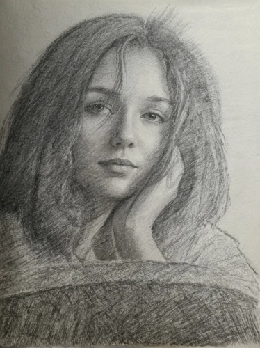 girl portrait,girl drawing,graphite,pencil and paper,woman portrait,portrait of a girl,charcoal,girl in a long,silverpoint,alita,katniss,young girl,girl in cloth,young woman,charcoal drawing,eponine,charcoal pencil,mystical portrait of a girl,girl sitting,pencil drawing,Illustration,Black and White,Black and White 26