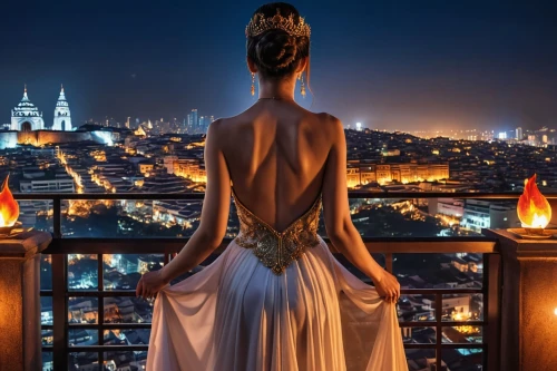 queen of the night,lady of the night,evening dress,romantic night,golden candlestick,oriental princess,miss vietnam,lebua,girl in a long dress from the back,arab night,woman silhouette,bangkok,backless,statuesque,krathong,anantara,queening,mandalay,rome night,thailands,Photography,General,Realistic