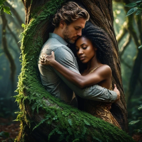 tatia,garden of eden,adam and eve,lordan,jamelia,shannara,ruggedly,a fairy tale,beautiful couple,bough,black couple,oracene,kahlan,land love,embrace,twilight,dryads,frasers,coriaria,beckoned,Photography,General,Fantasy