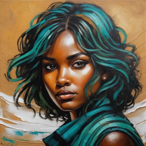 adnate,welin,oil painting on canvas,art painting,girl portrait,oil painting,pacitti,mystical portrait of a girl,jeanneney,rone,young woman,wilk,pintura,peinture,nielly,bohemian art,boho art,barcroft,portrait of a girl,ofili,Illustration,Realistic Fantasy,Realistic Fantasy 23