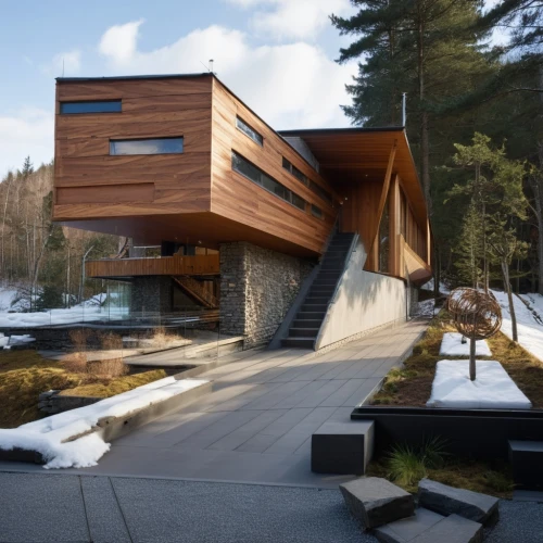 snohetta,bohlin,house in the mountains,dunes house,snow house,shawnigan,corten steel,house in mountains,cantilevered,cantilevers,forest house,timber house,log home,ski facility,the cabin in the mountains,chalet,modern architecture,cubic house,sirdal,aviemore,Photography,General,Realistic