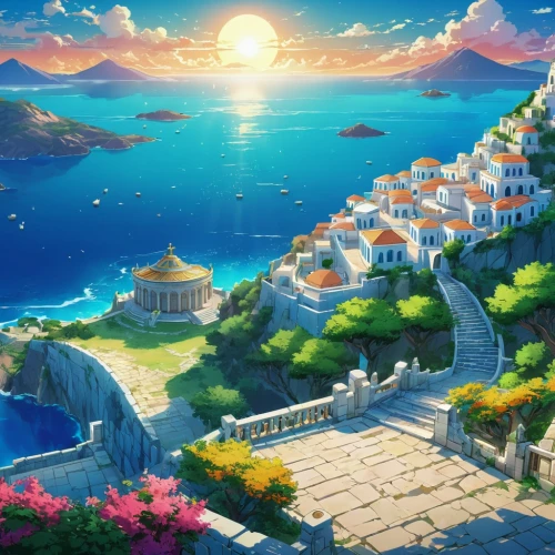 miramare,kythnos,machico,mediterrean,greek island,seaside resort,paradisus,mediterranean,kalypso,capri,senkaku,butka,meteora,full hd wallpaper,idyllic,beautiful wallpaper,valdes peninsula,greek islands,kanto,poros,Illustration,Japanese style,Japanese Style 03