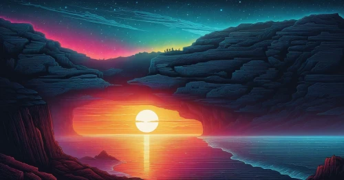 the door,beautiful wallpaper,keyhole,futuristic landscape,door to hell,chasm,portals,cave on the water,oxenhorn,key hole,gateway,escape,portal,earth rise,heaven gate,lagoon,escapism,space art,singularity,samsung wallpaper,Illustration,Realistic Fantasy,Realistic Fantasy 25