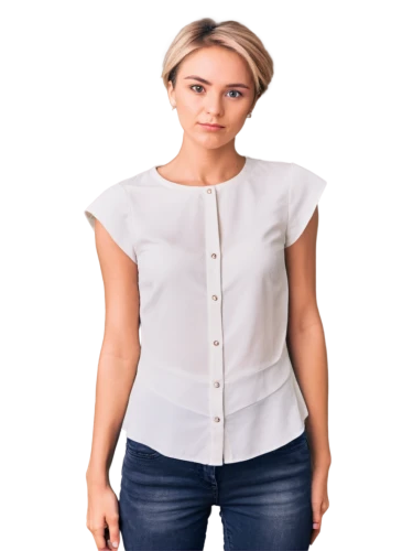 girl on a white background,menswear for women,portrait background,transparent background,white shirt,women clothes,blur office background,women's clothing,shirting,cotton top,osteopathy,ladies clothes,photographic background,jeans background,blouse,image manipulation,placket,refashioned,shirtwaist,manageress,Illustration,Realistic Fantasy,Realistic Fantasy 08