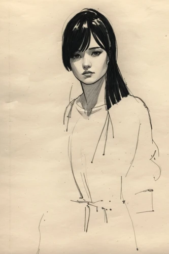 tomie,girl drawing,baishi,vintage drawing,rukia,sakimoto,ykk,japanese woman,rotoscoped,rumiko,shimei,sango,kuchel,okimoto,underdrawing,takimoto,bocek,fashion sketch,urabe,foujita,Illustration,Paper based,Paper Based 07