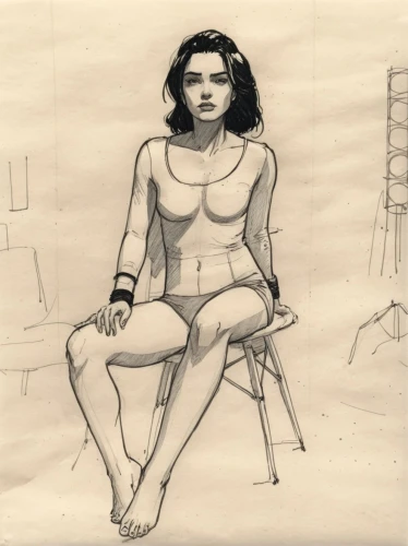 woman sitting,girl sitting,underdrawing,girl drawing,drawing mannequin,game drawing,frame drawing,inanna,vintage drawing,male poses for drawing,drawing course,line drawing,cd cover,underpainting,woman thinking,musidora,digitised,female model,dennings,sonagachi,Illustration,Paper based,Paper Based 07