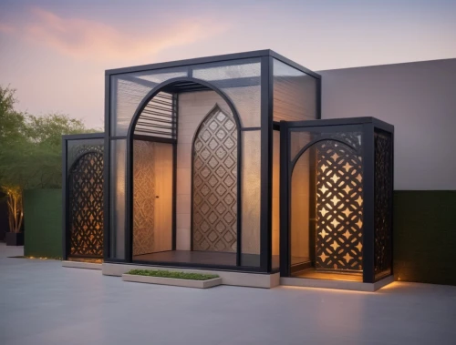 ornamental dividers,islamic architectural,garden design sydney,3d rendering,minbar,shashed glass,mihrab,lattice windows,tandoor,landscape design sydney,mouawad,prefabricated buildings,qutub,columbarium,sukkah,house of allah,al qurayyah,lusail,columbaria,frame house,Photography,General,Cinematic