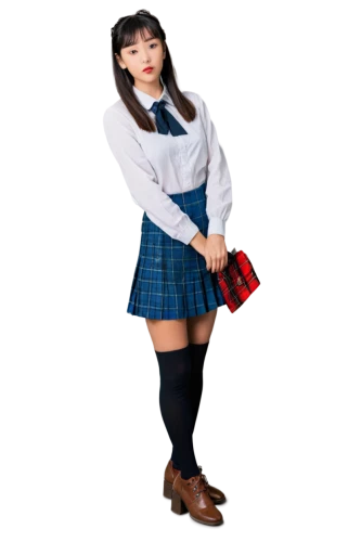 minako,school skirt,tartan skirt,jiarui,yanmei,kanako,ayami,yukiko,sayako,riho,colorizing,chisako,xiaofu,tomoyo,eriko,emiri,blurred background,nanako,ayako,eiko,Illustration,Retro,Retro 10