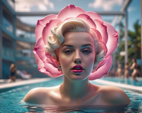 marylyn monroe - female,tropico,marilyn,marilyn monroe,popart,photoshop manipulation,flotation,magnolia,marilyng,yasumasa,water rose,marilynne,photo manipulation,modern pop art,pin-up girl,biophilia,pop art effect,lachapelle,floatable,tidal,Photography,General,Sci-Fi