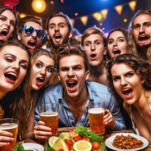 carousing,istock,teetotalism,a party,revellers,party banner,partygaming,balada,party people,people singing karaoke,partygoers,drinking party,teetotalers,partiers,conviviality,licensees,ingroup,pubblico,partyers,restaurants online,Photography,General,Realistic