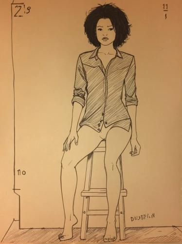 coretta,woman sitting,chairwoman,penciller,sitting on a chair,tracee,assata,girl sitting,ripley,seated,secretarial,eartha,vintage drawing,moneypenny,coffy,mapei,diahann,in seated position,astacio,ella fitzgerald,Illustration,Paper based,Paper Based 07