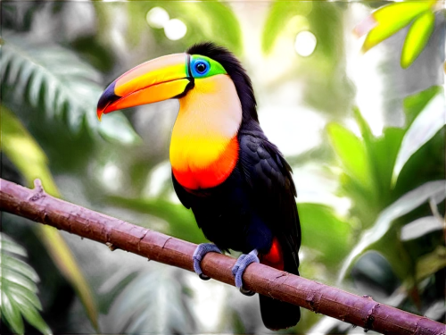 chestnut-billed toucan,keel-billed toucan,keel billed toucan,yellow throated toucan,toucan perched on a branch,brown back-toucan,toco toucan,black toucan,toucan,perched toucan,toucans,tucan,pteroglossus aracari,pteroglosus aracari,toucanet,loro parque,swainson tucan,ramphastos,avifauna,gouldian,Illustration,Black and White,Black and White 32