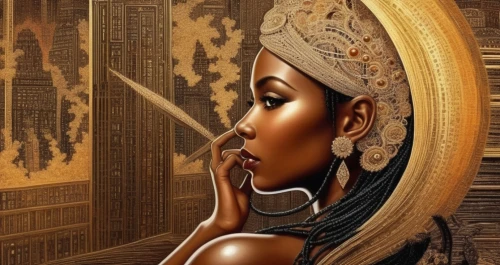 african art,ancient egyptian girl,african woman,kemet,african american woman,hathor,african culture,beautiful african american women,afrocentric,nubian,africana,nephthys,nefertiti,sekhmet,africaine,black woman,pharaonic,art deco woman,neith,africaines,Illustration,Realistic Fantasy,Realistic Fantasy 21