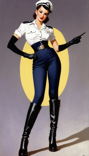 radebaugh,policewoman,policewomen,servicewoman,retro pin up girl,pin-up girl,pin ups,pin up girl,civil defense,retro pin up girls,woman holding gun,pin-up model,pin-up girls,jodhpurs,pin up girls,bulletgirl,bombshells,stewardess,girl with gun,retro women,Conceptual Art,Fantasy,Fantasy 08