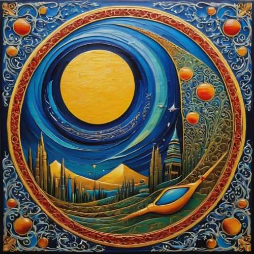 maiolica,harmonia macrocosmica,planetary system,copernican world system,solar system,planet eart,portal,marble painting,planetary,space art,phase of the moon,astronomico,circumlunar,the solar system,cosmopolite,flammarion,khokhloma painting,goldmoon,glass painting,rosicrucianism,Art,Artistic Painting,Artistic Painting 20