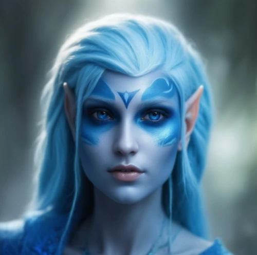 violet head elf,male elf,dark elf,drow,andorian,elven,elona,blue enchantress,liara,satari,celeborn,wallonien,fantasy portrait,elf,wodrow,avatar,sigyn,sorceror,dagestanis,ellinor