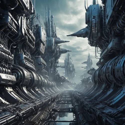 jablonsky,primordia,arcology,futuristic landscape,sulaco,cardassia,cybercity,coldharbour,sci fi,alien world,europacorp,secunda,scifi,alien planet,imperialis,giger,xenos,xeno,honorverse,weyland,Conceptual Art,Sci-Fi,Sci-Fi 03