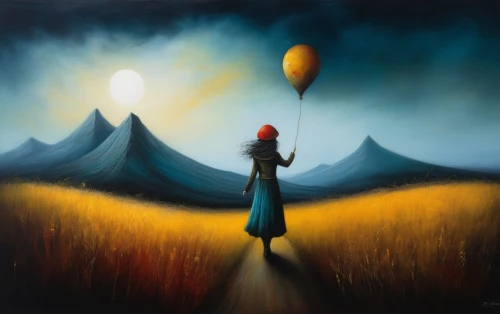 little girl with balloons,balloonist,red balloon,transistor,ballooning,balloon trip,hossein,balloon,ballon,hosseinpour,fantasy picture,balloonists,girl walking away,world digital painting,woman walking,hosseinian,fantasy art,little girl in wind,mostovoy,lamplighter,Illustration,Realistic Fantasy,Realistic Fantasy 34