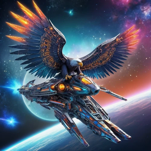 starhawk,rapace,darkhawk,gradius,uniphoenix,songhai,imperial eagle,aquila,earthrace,eagle vector,metalhawk,zauriel,fenix,garuda,laserbeak,macrossan,falcon,starlink,pegasus,cygnes,Conceptual Art,Sci-Fi,Sci-Fi 30