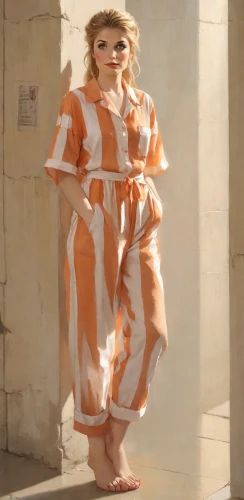 orange robes,inmate,khnopff,pyjamas,orange,onesie,trelawney,pyjama,jumpsuit,jumpsuits,caftan,bathrobes,effie,lyonne,vlc,pajama,kaftan,sia,saionji,synagogal,Digital Art,Impressionism