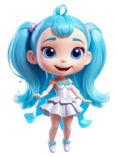 chibi girl,minimo,cute cartoon character,glowworm,hatsune miku,3d model,3d figure,lilyana,luma,evie,fundora,chibi,cyan,minimi,karou,lyria,lumi,dollfus,minirose,flurry,Conceptual Art,Sci-Fi,Sci-Fi 03