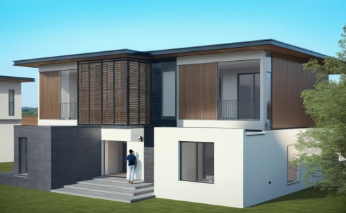 3d rendering,modern house,sketchup,passivhaus,duplexes,revit,smart house,residencial,modern architecture,cubic house,homebuilding,prefabricated,render,two story house,townhome,renders,housebuilder,townhomes,prefabricated buildings,residential house,Photography,General,Cinematic