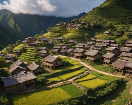 rice terrace,rice terraces,rice fields,mountain village,rice paddies,ricefields,ricefield,hmong,the rice field,rice field,ifugao,inle,ha giang,yangshao,longhouses,banaue,traditional village,yamada's rice fields,alpine village,tulou,Photography,General,Natural