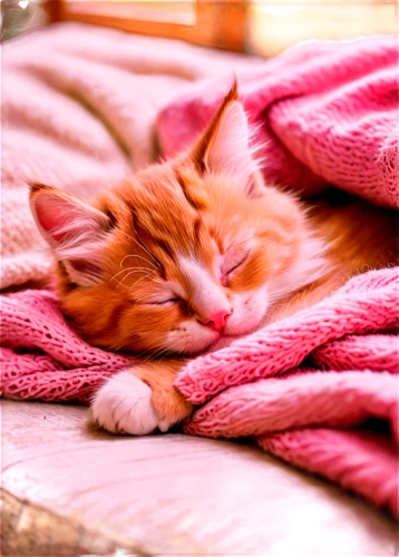 sleeping cat,beautiful cat asleep,cat resting,orange tabby cat,red tabby,catnap,orange tabby,cat in bed,ginger cat,ginger kitten,napping,warm and cozy,cat image,cozied,catnaps,cocooning,sleeping,pink cat,tiger sleeping,cute cat,Conceptual Art,Oil color,Oil Color 22