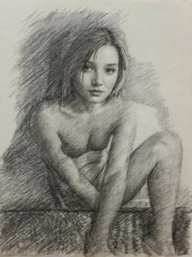girl sitting,woman sitting,girl drawing,charcoal drawing,charcoal,graphite,charcoal pencil,girl portrait,woman on bed,male poses for drawing,girl with cloth,pencil and paper,woman portrait,female model,girl in a long,silverpoint,mirifica,woman laying down,pencil drawing,young woman,Illustration,Black and White,Black and White 26
