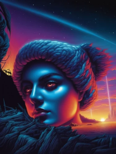 valerian,cosmos 1999,viewing dune,vangelis,dune,andromeda,psygnosis,uncredited,et,inanna,deodato,zathura,sci fiction illustration,the sphinx,dune 45,hildebrandt,afrofuturism,arrakis,fremen,starova,Illustration,Realistic Fantasy,Realistic Fantasy 25