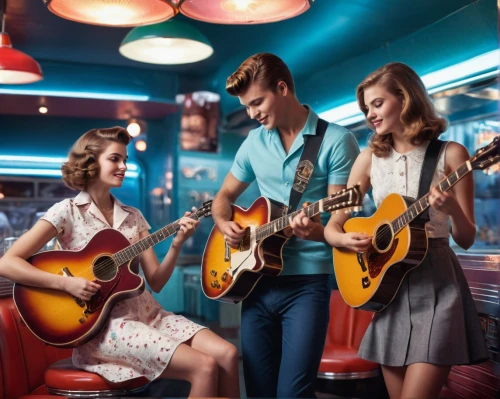 retro diner,rockabilly style,rockabilly,50's style,fifties,streamliners,telecasters,troubadours,route 66,fifties records,epiphone,coffeehouse,collings,guitars,troubadors,music store,diners,guitar player,concert guitar,guitarists,Photography,General,Commercial