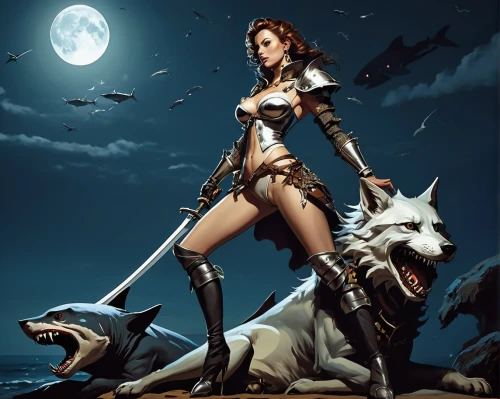 huntress,boudicca,female warrior,warrior woman,trine,mystara,shepherdess,boudica,arianrhod,sandahl,heroic fantasy,fantasy picture,swordswoman,penthesilea,yavana,selkie,everquest,helsing,fantasy woman,aveline,Conceptual Art,Fantasy,Fantasy 06