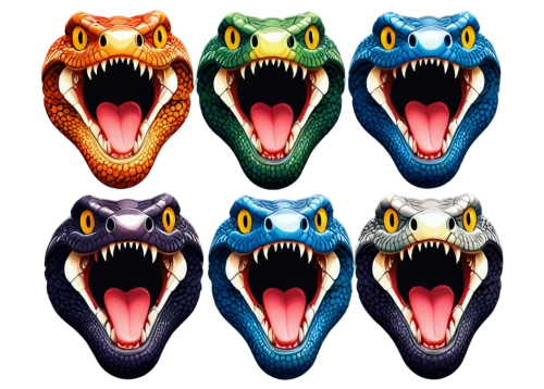 gators,animal faces,caimans,rexes,crocodiles,mouths,crocodilians,jaggi,crocodyliforms,multicolor faces,south american alligators,raptors,animorphs,sprites,dilophosaurus,basilisks,temnospondyls,dinos,snarly,jaguars,Unique,Design,Sticker