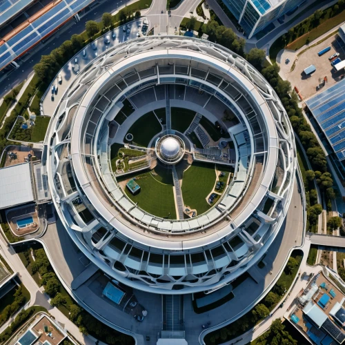 blavatnik,fermilab,autostadt wolfsburg,observatoire,megacorporation,space station,futuristic architecture,ornl,cern,oval forum,bundestag,perisphere,centrifugal,cupertino,spacehab,megacorporations,synchrotron,arcology,bird's-eye view,cyberview,Photography,General,Realistic