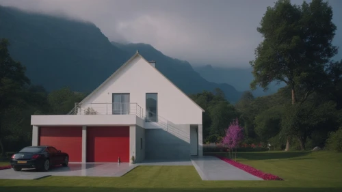 danish house,house in the mountains,3d rendering,house in mountains,dreamhouse,miniature house,render,modern house,small house,bungalow,lohaus,cubic house,mid century house,inverted cottage,lonely house,little house,3d render,cube house,lachapelle,passivhaus,Photography,General,Cinematic