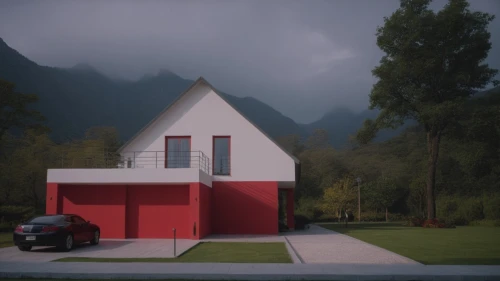 red roof,passivhaus,red barn,lohaus,swiss house,danish house,jandek,house in the mountains,cube house,cubic house,landhaus,house shape,fire station,house in mountains,frame house,miniature house,rietveld,tschumi,little house,model house,Photography,General,Cinematic