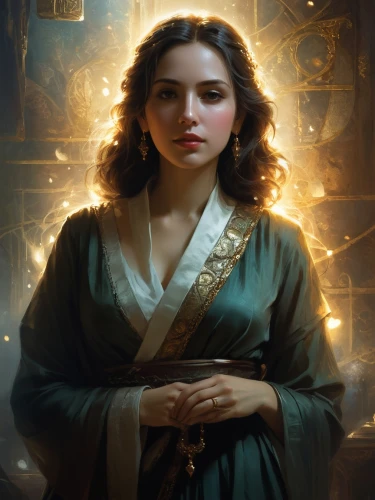 liliana,fantasy portrait,hypatia,seregil,belle,karakas,gwent,drusilla,estess,esmeralda,jaya,inara,demelza,inanna,waterdeep,portrait background,sigyn,librarian,vestal,thyatira,Conceptual Art,Fantasy,Fantasy 11